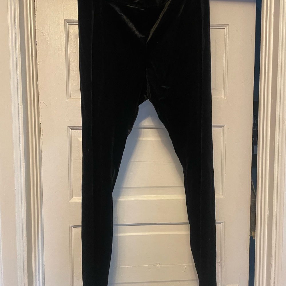 Black Velvet Leggings